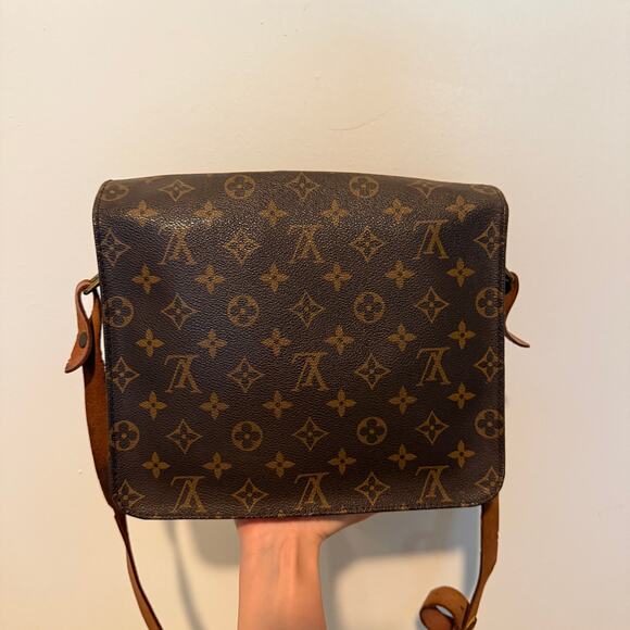Louis Vuitton LV Cartouchiere GM Crossbody Shoulder Bag Brown Monogram - Picture 3 of 15